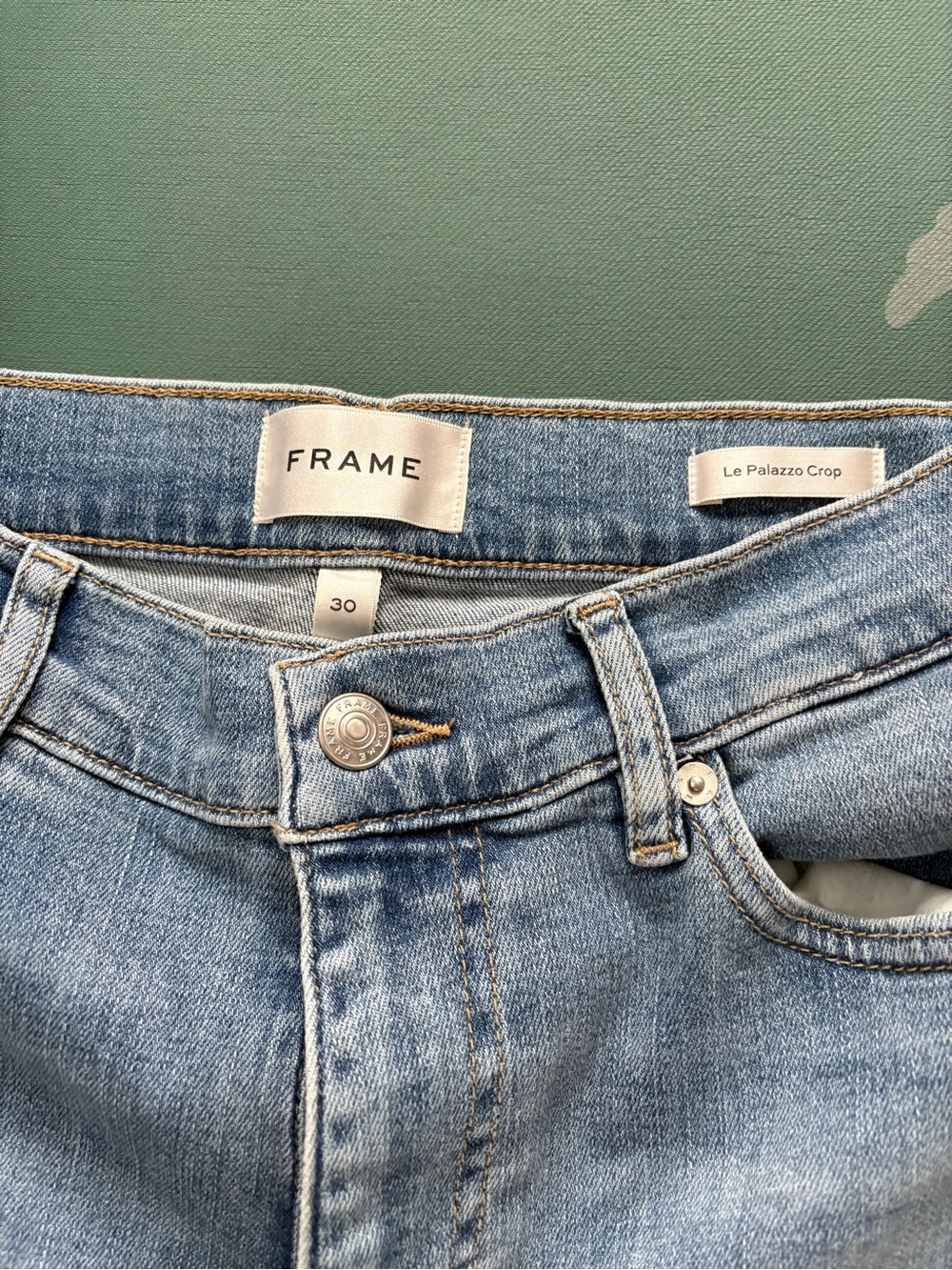 FRAME Le Palazzo High-Rise Cropped Jeans - NWT sz 30 - Picture 6 of 9
